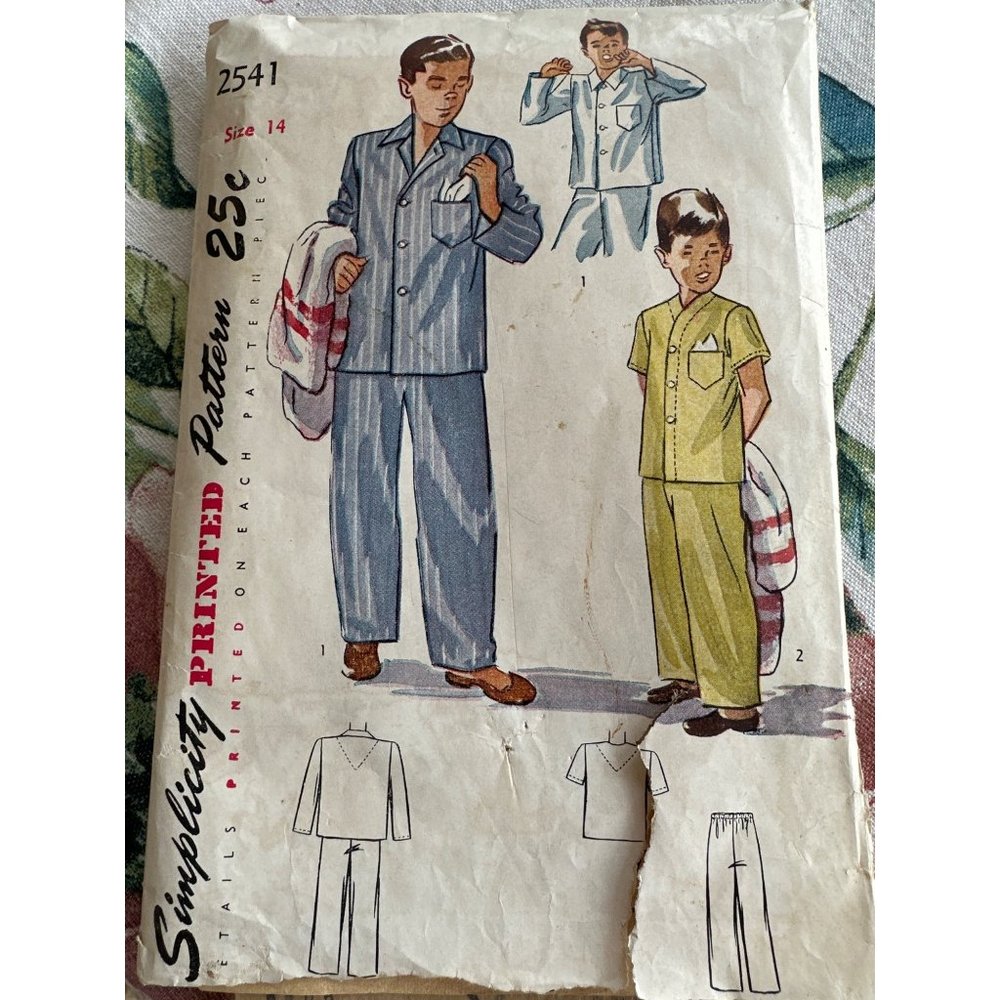 Vintage Simplicity/McCall Printed Pattern 2541 Boys Pajamas Women Dresses 7692